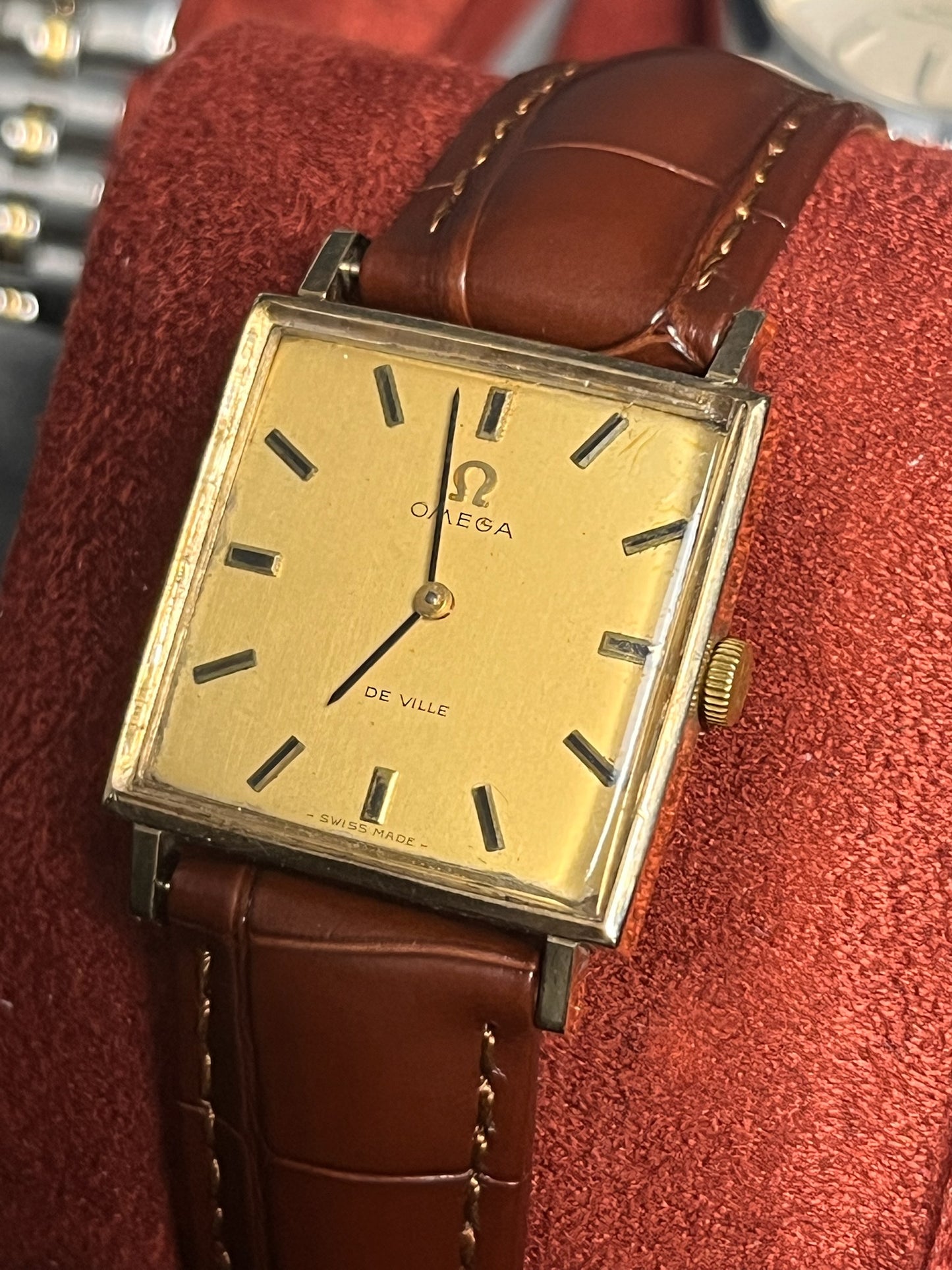 Omega Deville 9ct square Dial