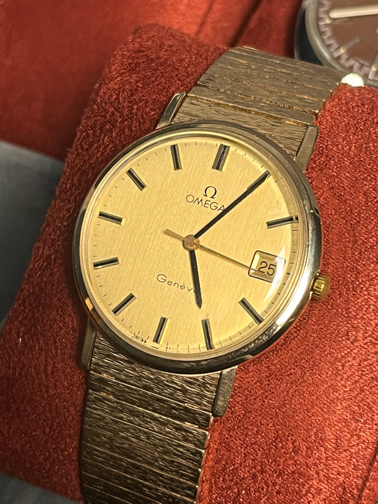 Omega Geneve 1975 - solid gold with solid gold bracelet